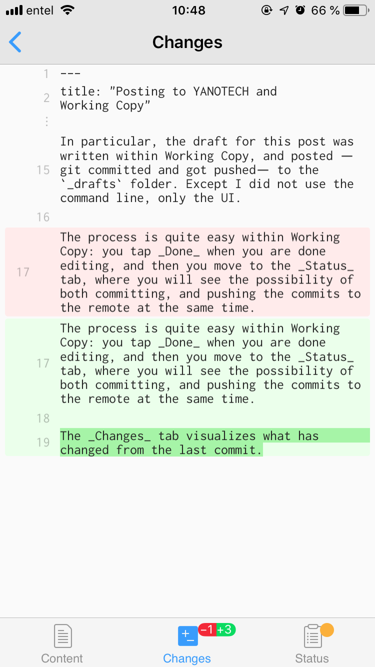 Working Copy's Changes Tab Wc 06 Changes Tab